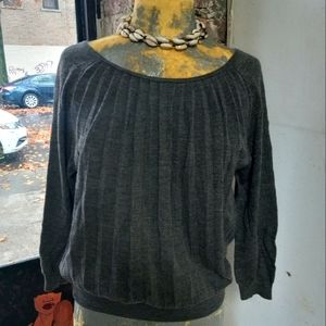 Sweater Top with Pleats + Tie in the Back